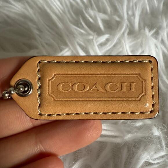 1.5" y2k COACH Vintage Fob Bag Charm Hang tag Hangtag - Picture 1 of 2